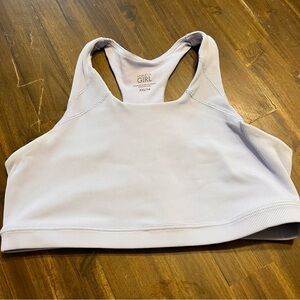 Athleta Girl Light Purple Lilac Girl's Sports Bra Crop Top XXL 16
